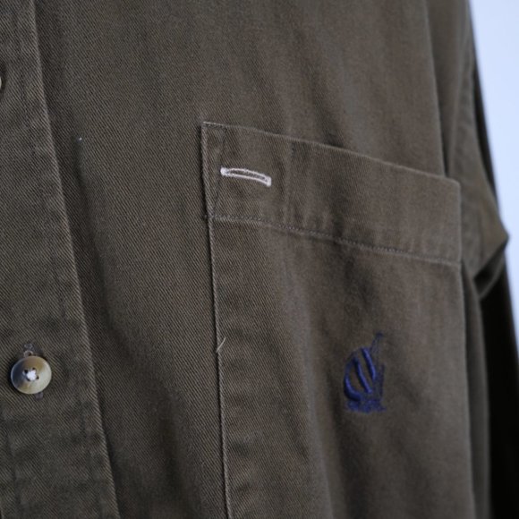 Vintage Nautica Men's XL Long Sleeve Button Down Shirt Brown - Picture 5 of 11